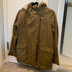 Parka with fleece lining